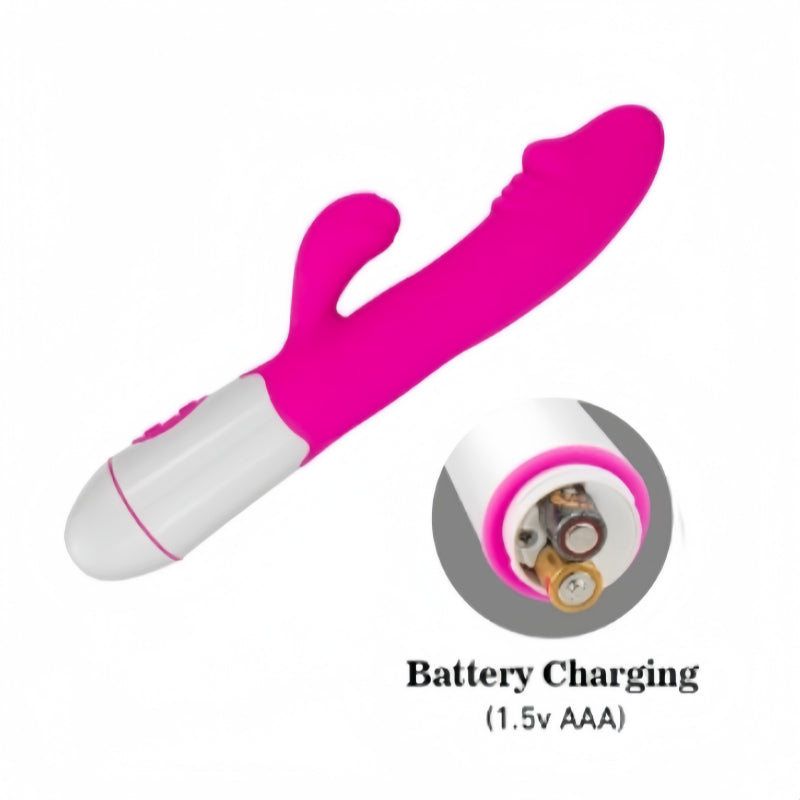 Double Vibrador feminino recarregável for Women 12 modos de vibração Estimulador Clitorniano