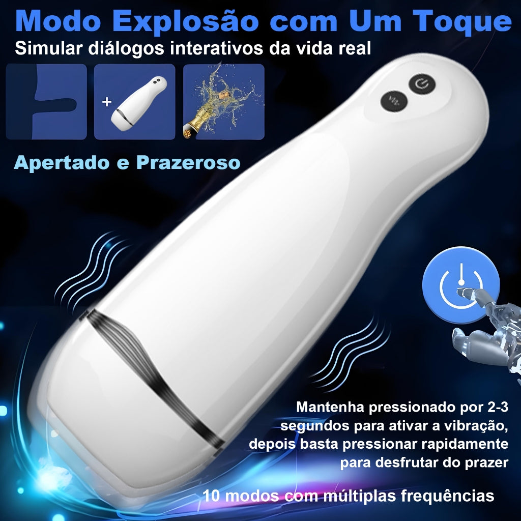 Automatic Male Masturbator 10 Vibration Modes Interação inteligente with Realistic Sounds