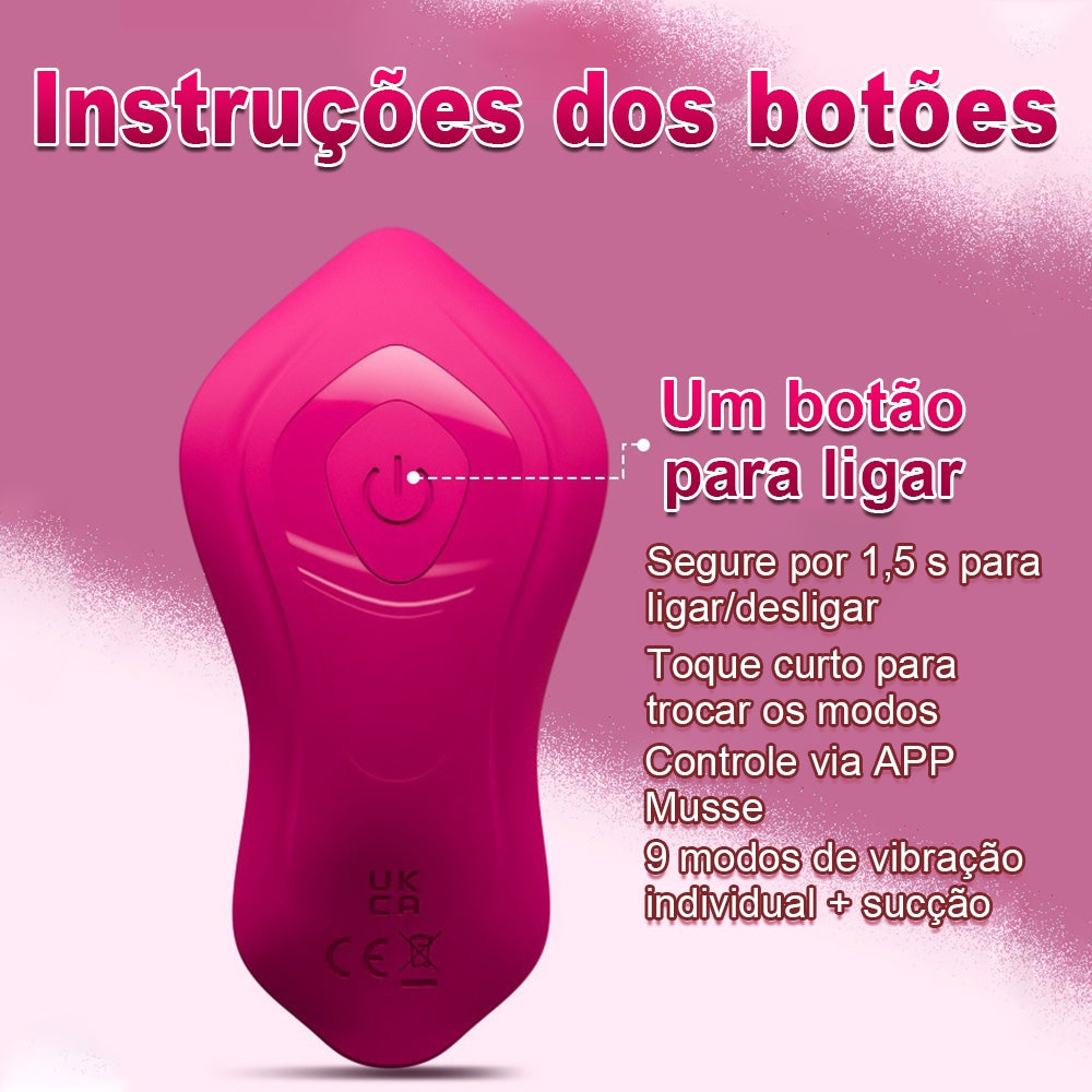 Wearable Vibrator Clitoris with App Remote Control 9 Modes, Rechargeable