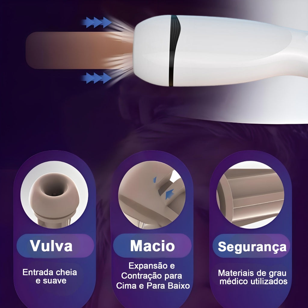 Automatic Male Masturbator 10 Vibration Modes Interação inteligente with Realistic Sounds